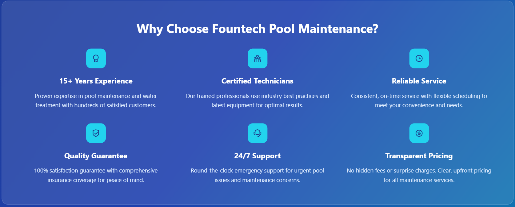 Why Choose Fountech Pool Maintenance