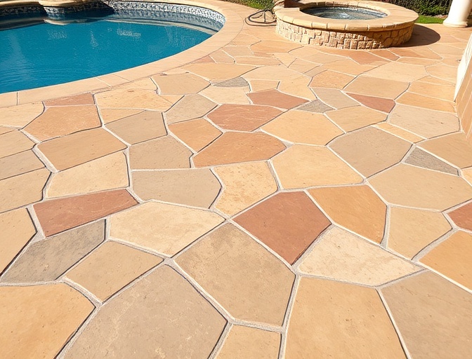 Pool Deck Stamping
