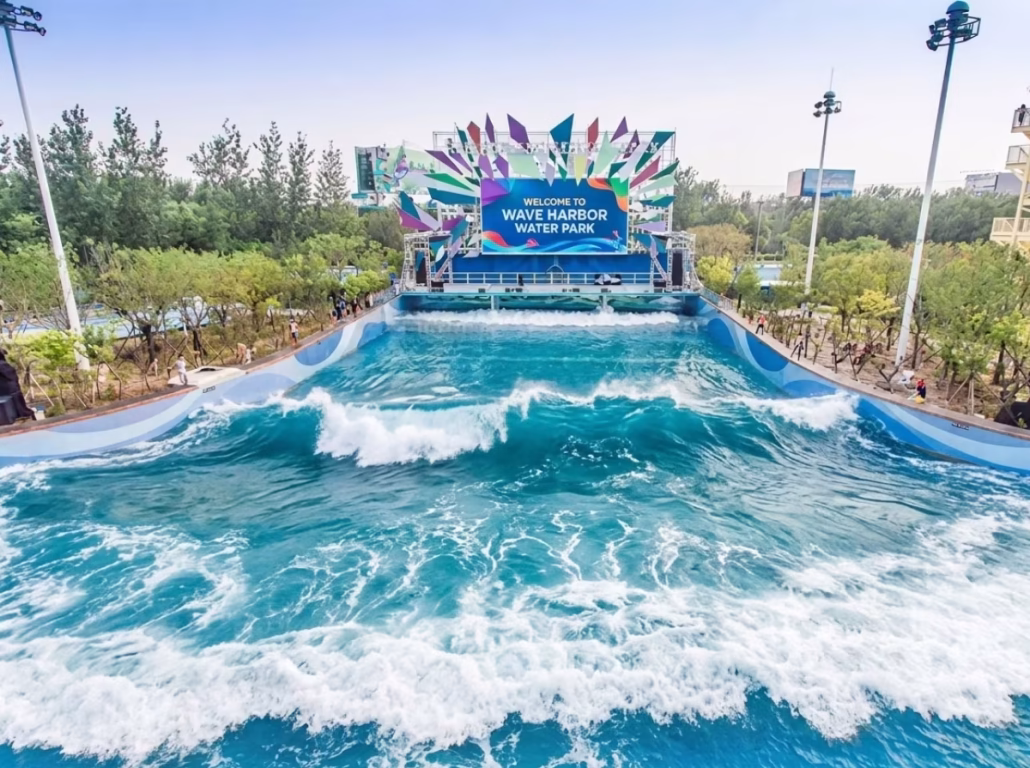 Pneumatic Wave Pool designed and construction by Fountech Swimming Pool Company Ltd.