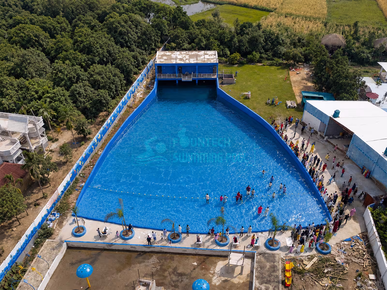Wave pool design and construction by Fountech Bangladesh Swimming Pool Company Ltd..