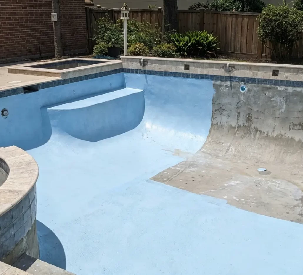Crystaline pool waterproofing