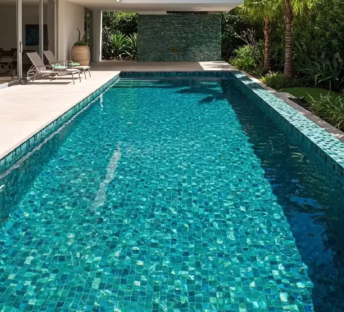 Swimming pool decorative flooring