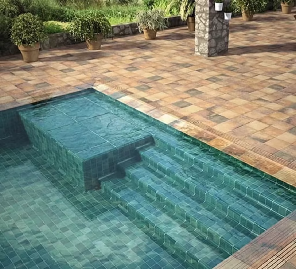 Swimming pool decorative flooring waterproofing in Bangladesh