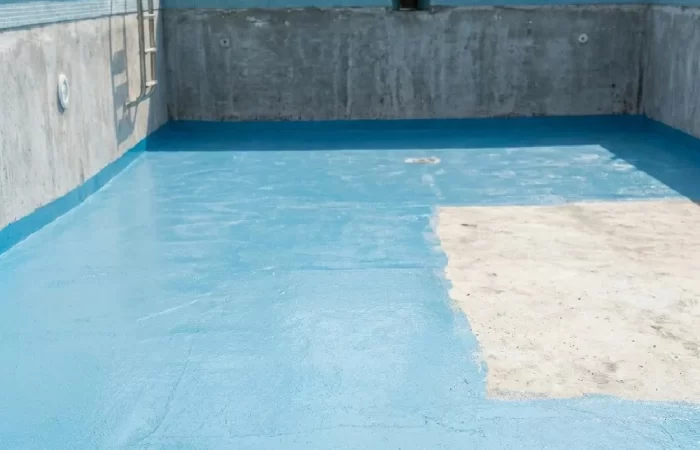 Swimming pool flooring waterproofing